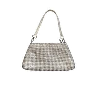 Silver Rhinestone Shoulder Bag – Evening / Party Purse